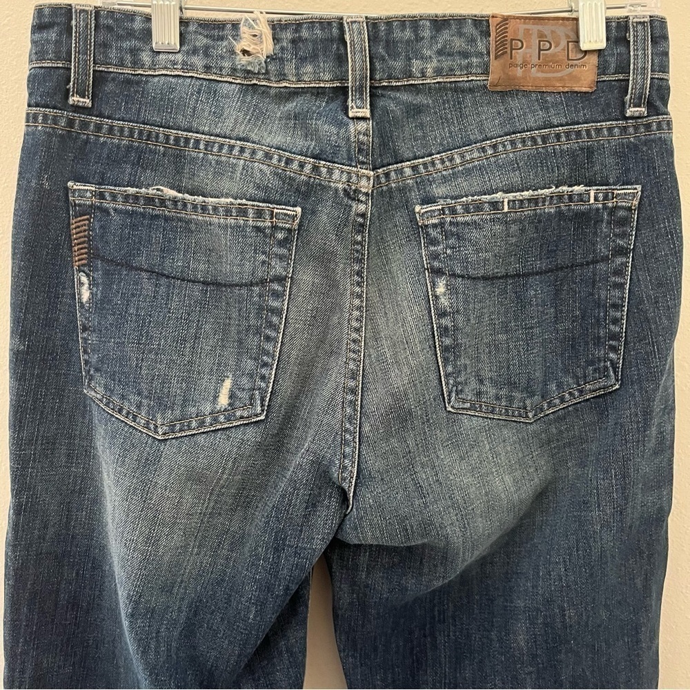 Paige Premium Denim Jrg Relaxed Fit Distressed Jeans Y2K Made In USA - Picture 5 of 9